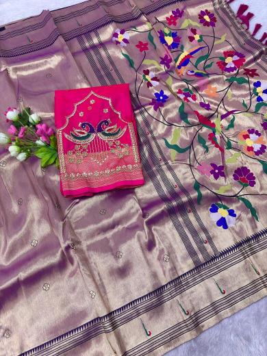 Anupama tissue pethani silk top saree wholesalers in surat